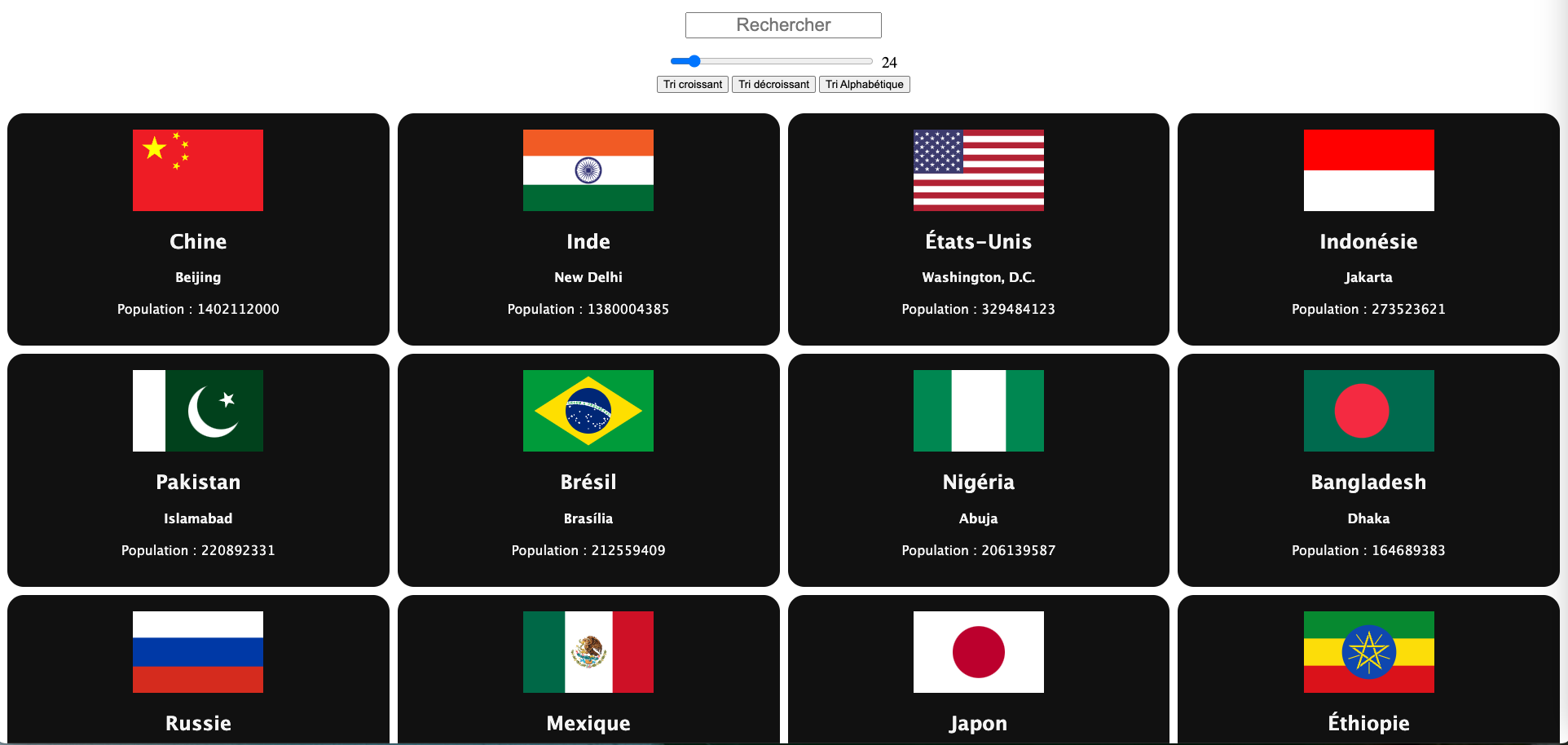 Aperçu Country App